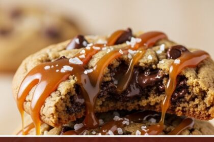 Sea Salt Caramel Chocolate Chip Cookies