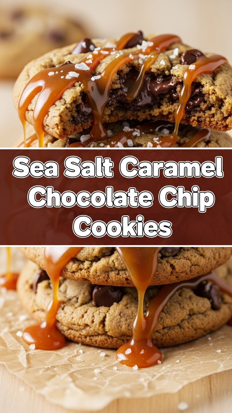 Sea Salt Caramel Chocolate Chip Cookies
