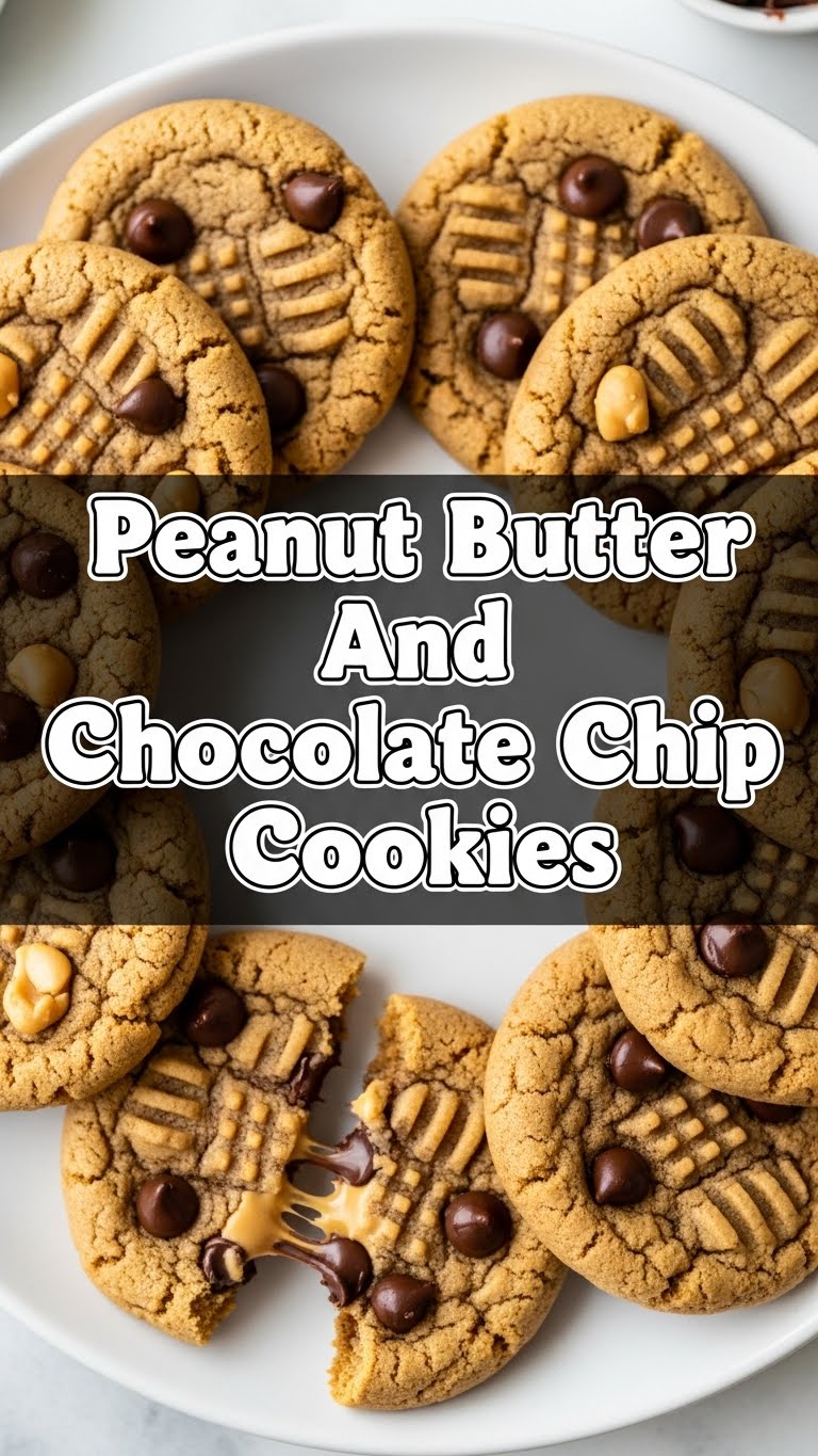 Peanut Butter And Chocolate Chip Cookies
