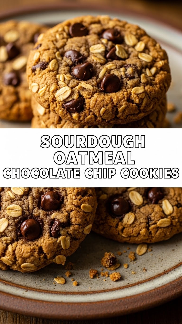 Sourdough Oatmeal Chocolate Chip Cookies