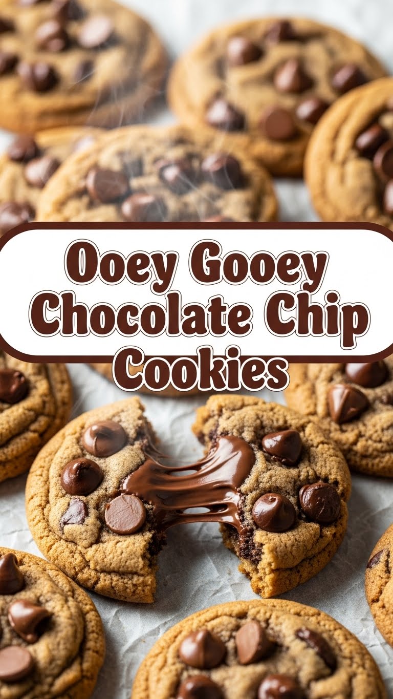 Ooey Gooey Chocolate Chip Cookies