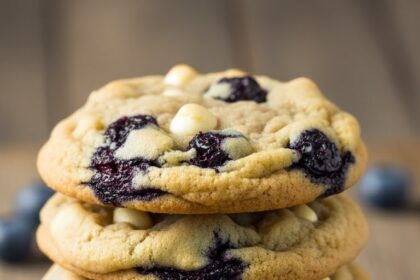 Blueberry White Chocolate Chip Cookies