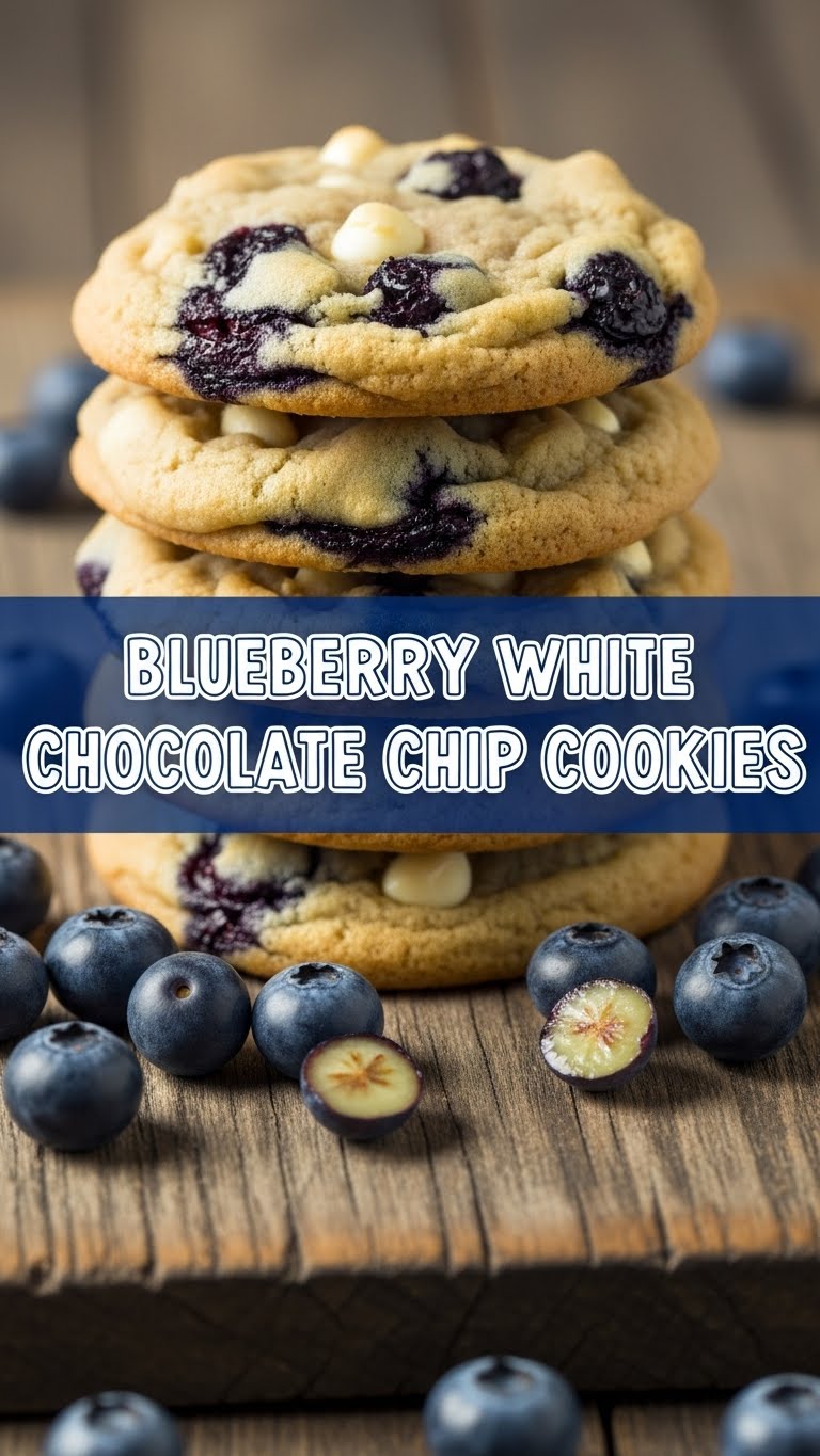 Blueberry White Chocolate Chip Cookies