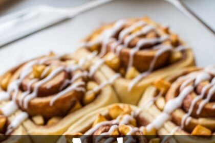Apple Cinnamon Rolls In Baking Dish