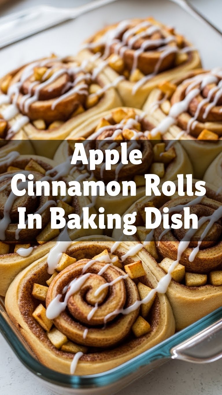 Apple Cinnamon Rolls In Baking Dish
