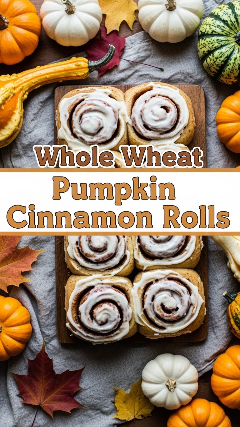 Whole Wheat Pumpkin Cinnamon Rolls