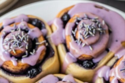 Blueberry Lavender Cinnamon Rolls