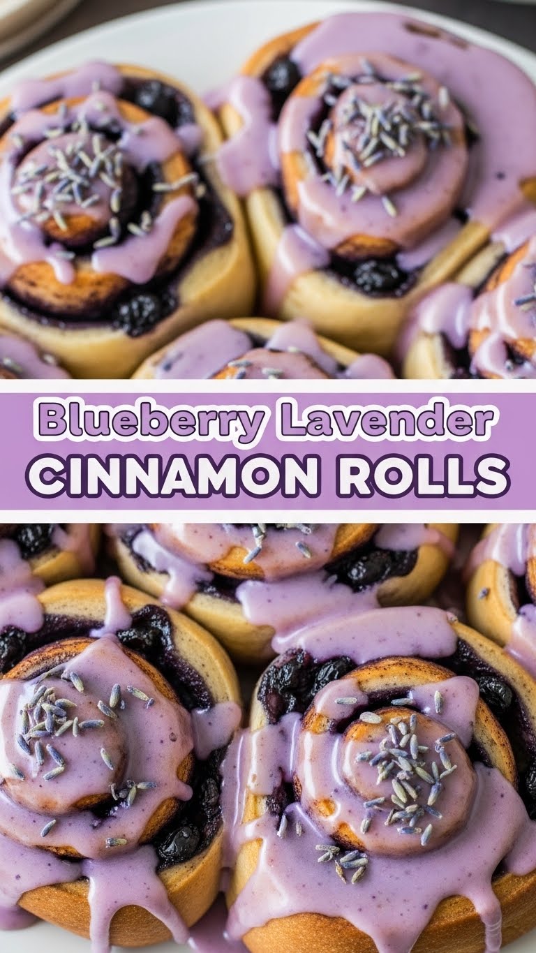 Blueberry Lavender Cinnamon Rolls