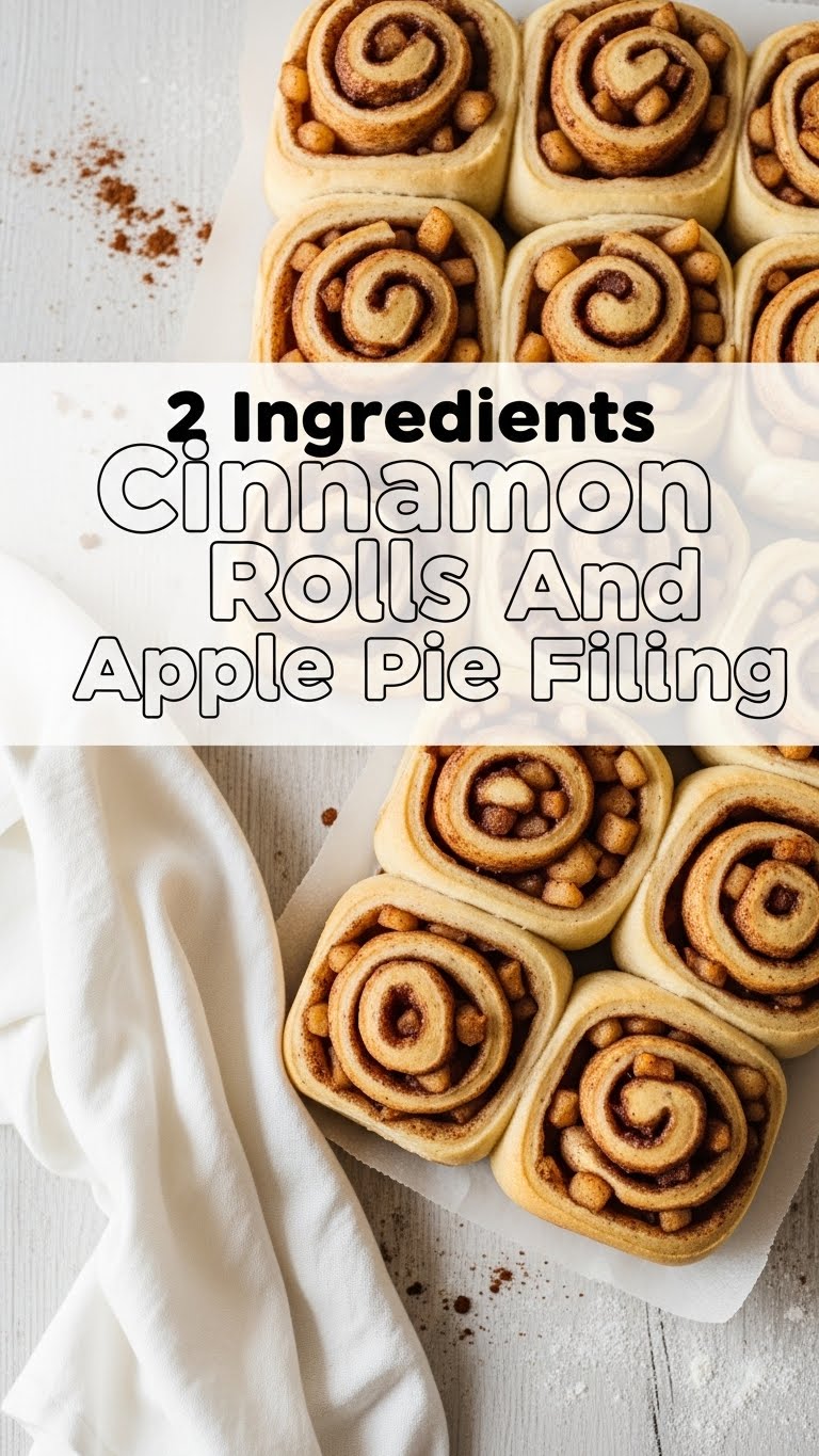 2 Ingredients Cinnamon Rolls And Apple Pie Filling
