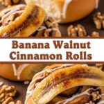 Banana Walnut Cinnamon Rolls
