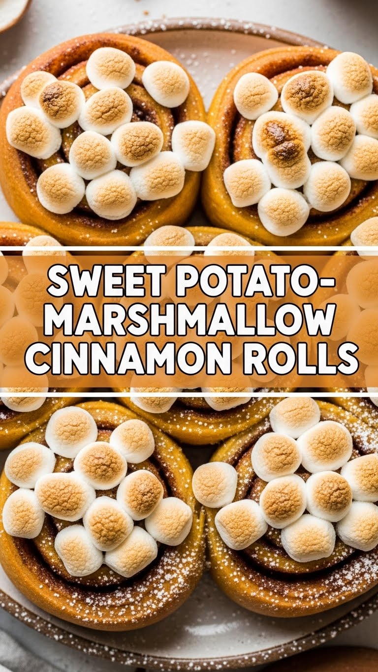 Sweet Potato-Marshmallow Cinnamon Rolls