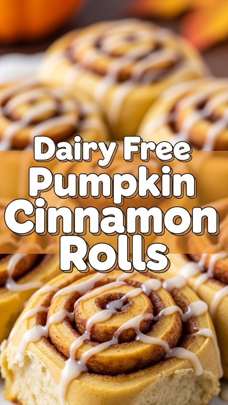 Dairy Free Pumpkin Cinnamon Rolls