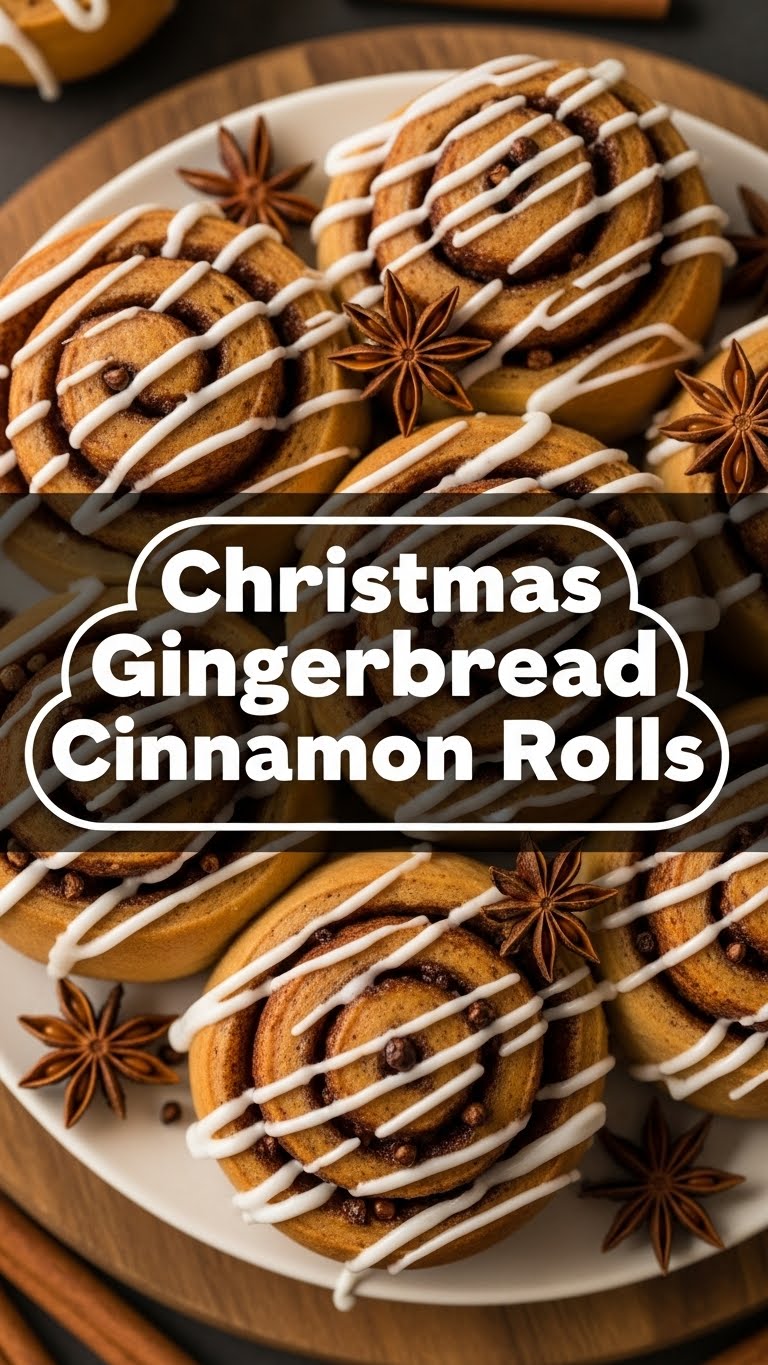 Christmas Gingerbread Cinnamon Rolls