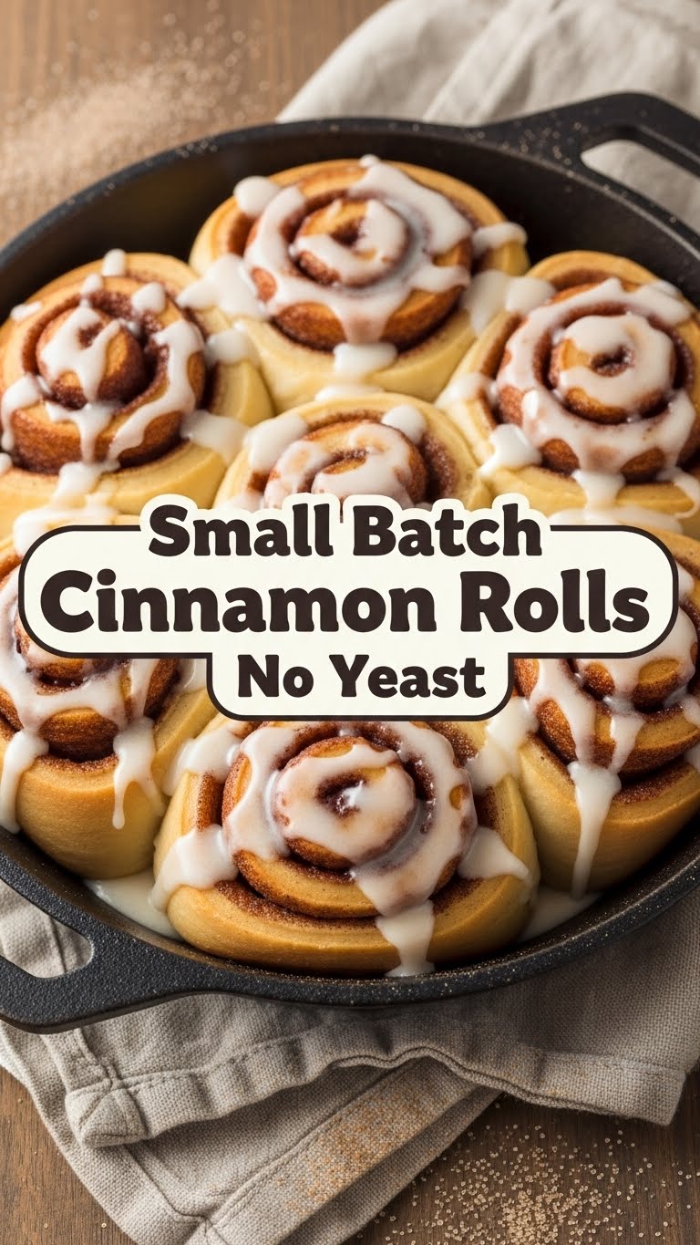 Small Batch Cinnamon Rolls No Yeast