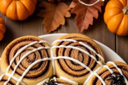 Spider Web Cinnamon Rolls