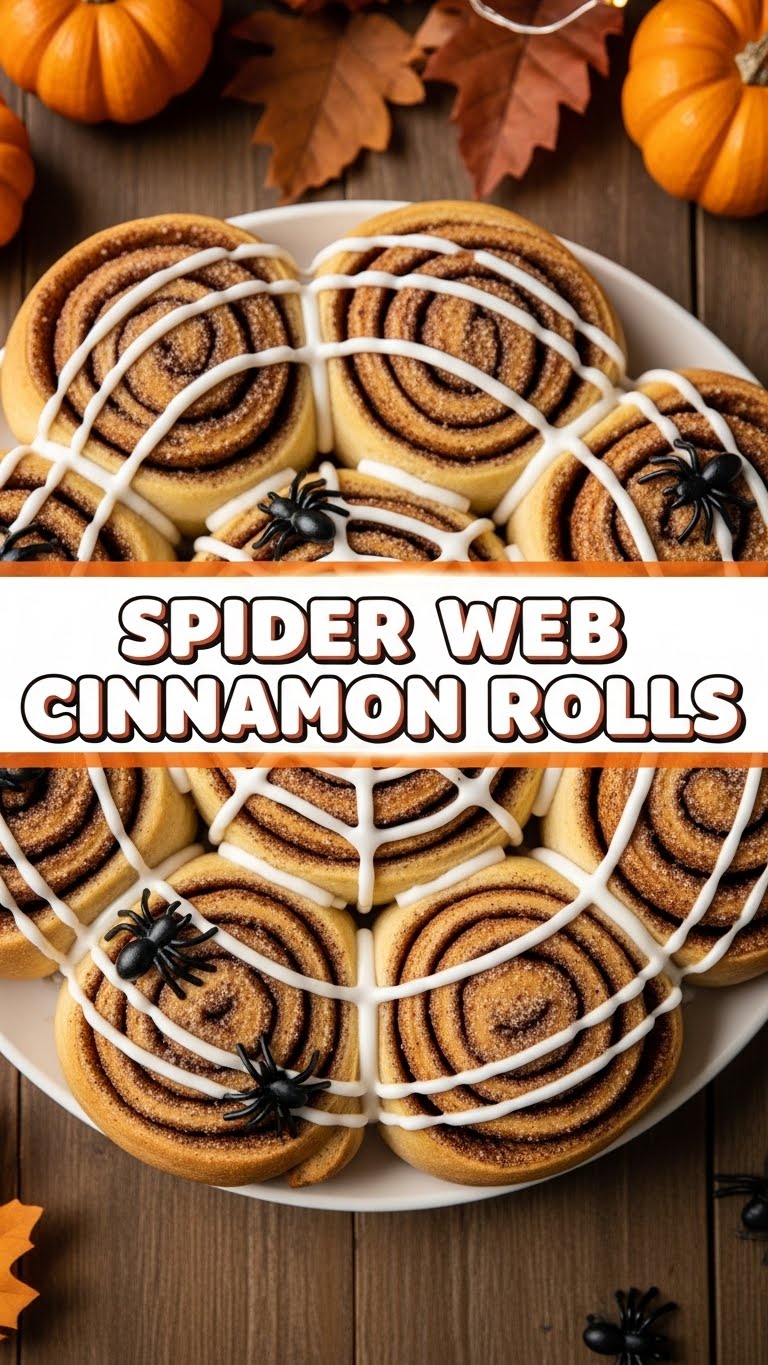 Spider Web Cinnamon Rolls