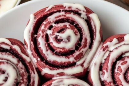 Red Velvet Cake Mix Cinnamon Rolls