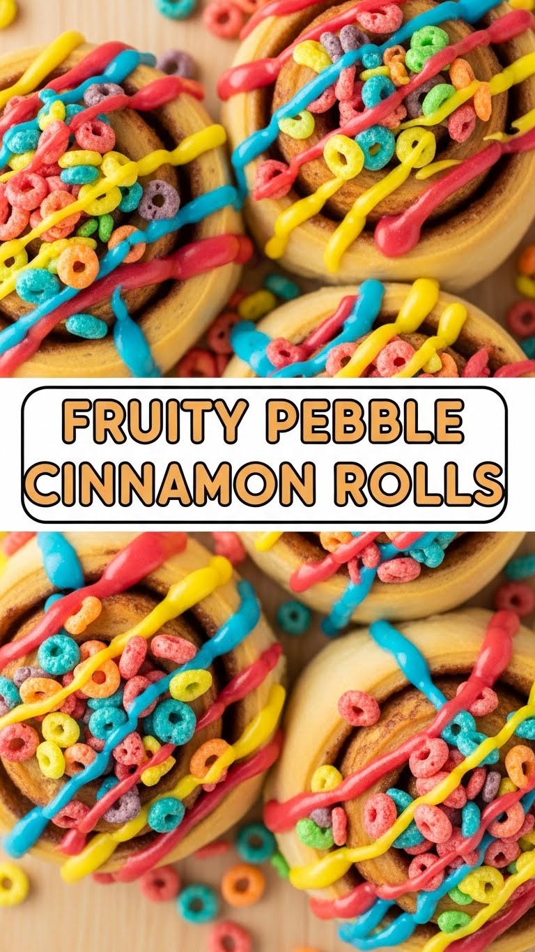 Fruity Pebble Cinnamon Rolls