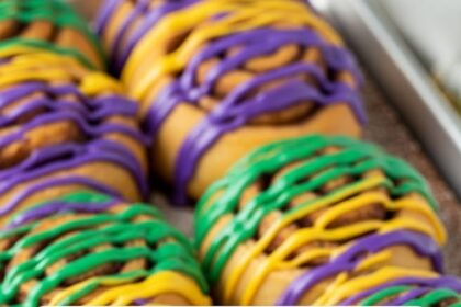 Mardi Gras King Cake Cinnamon Rolls