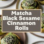 Matcha Black Sesame Cinnamon Rolls