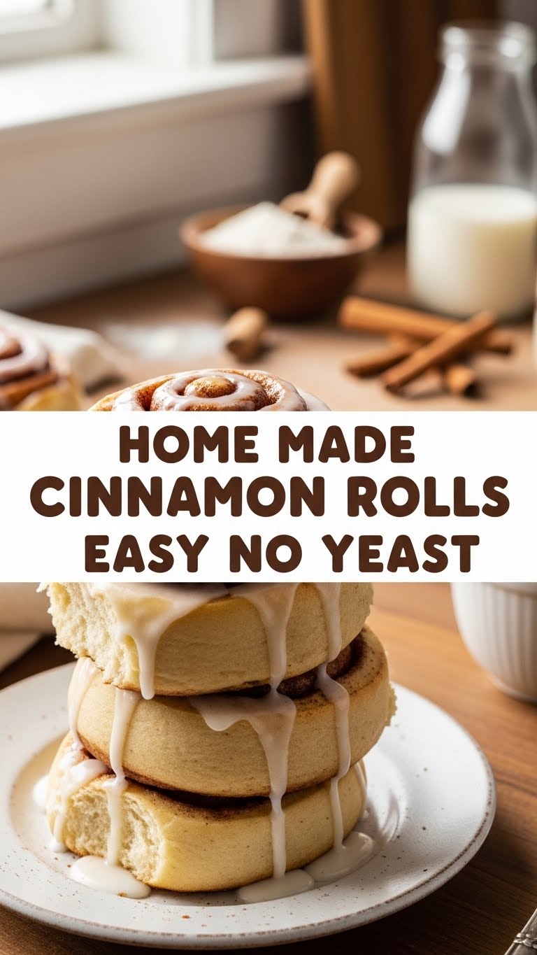 Home Made Cinnamon Rolls Easy No Yeast