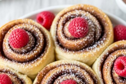 Fresh Raspberry Cinnamon Rolls