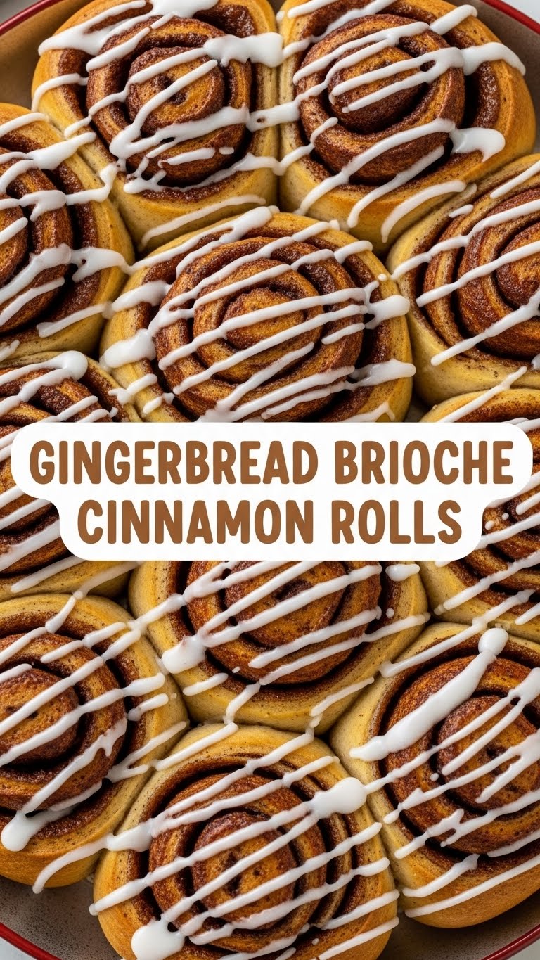 Gingerbread Brioche Cinnamon Rolls
