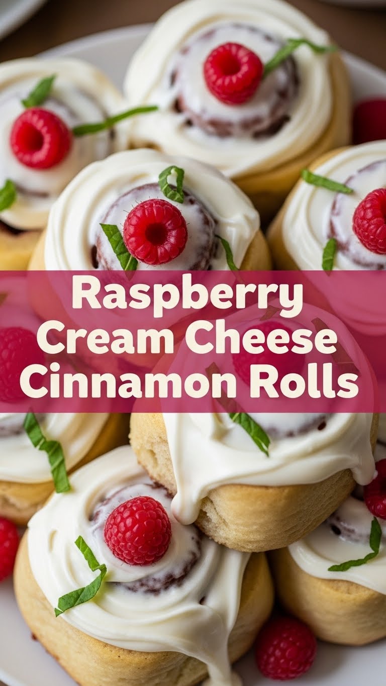 Raspberry Cream Cheese Cinnamon Rolls