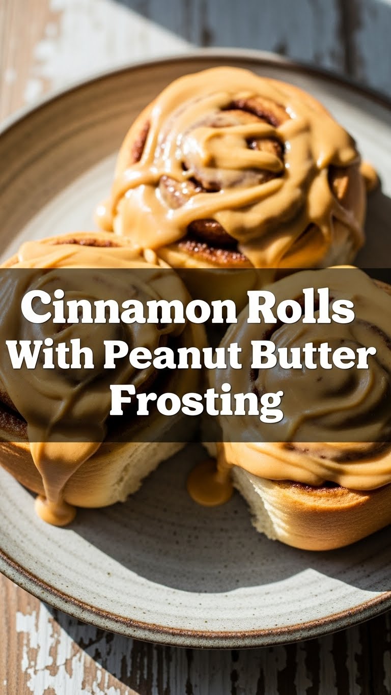Cinnamon Rolls With Peanut Butter Frosting