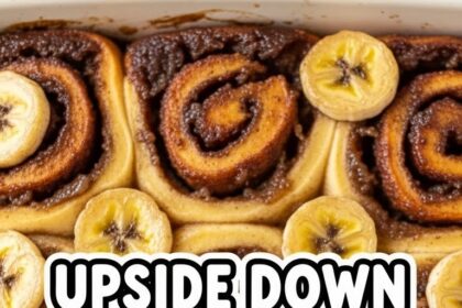 Upside Down Banana Bread Cinnamon Rolls