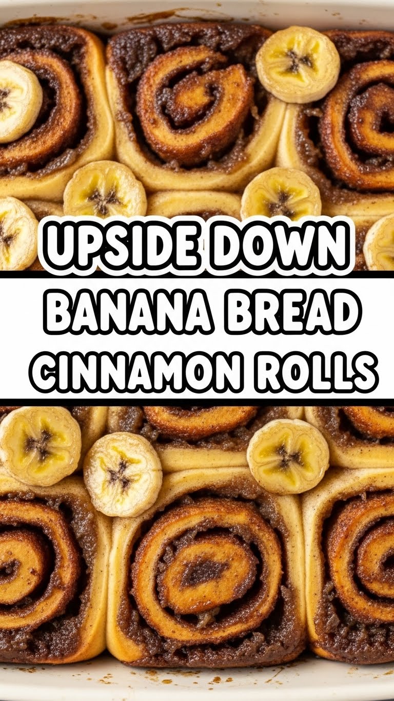 Upside Down Banana Bread Cinnamon Rolls