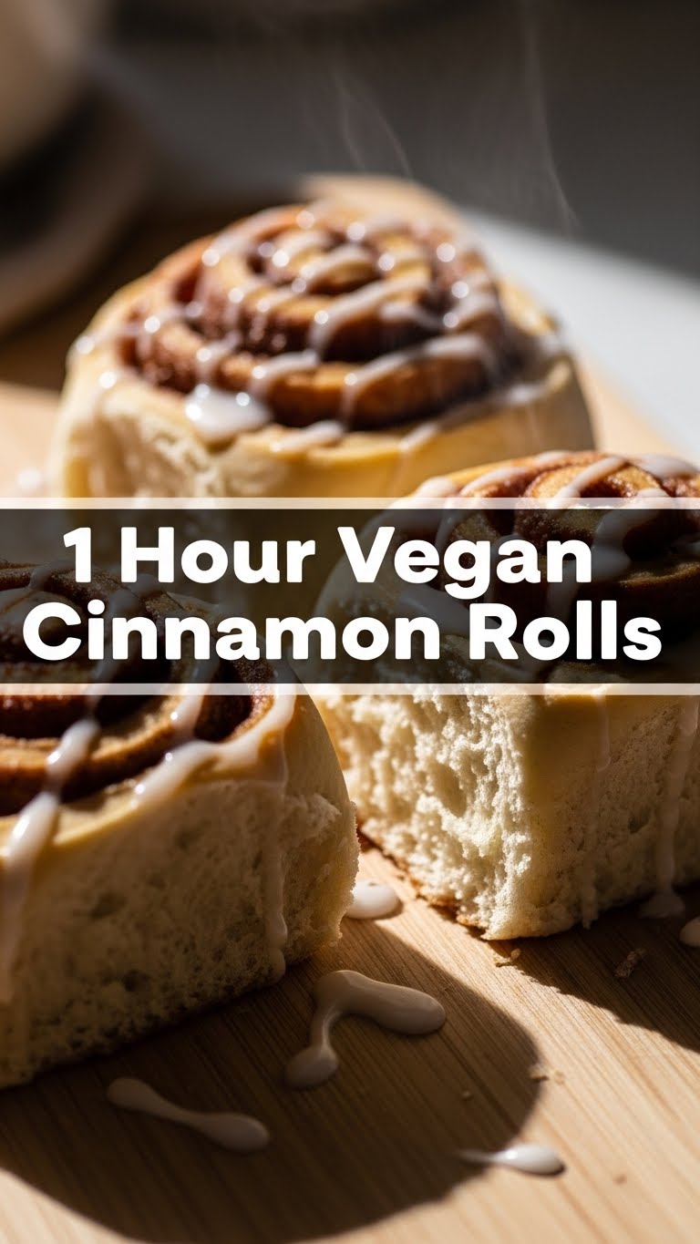 1 Hour Vegan Cinnamon Rolls