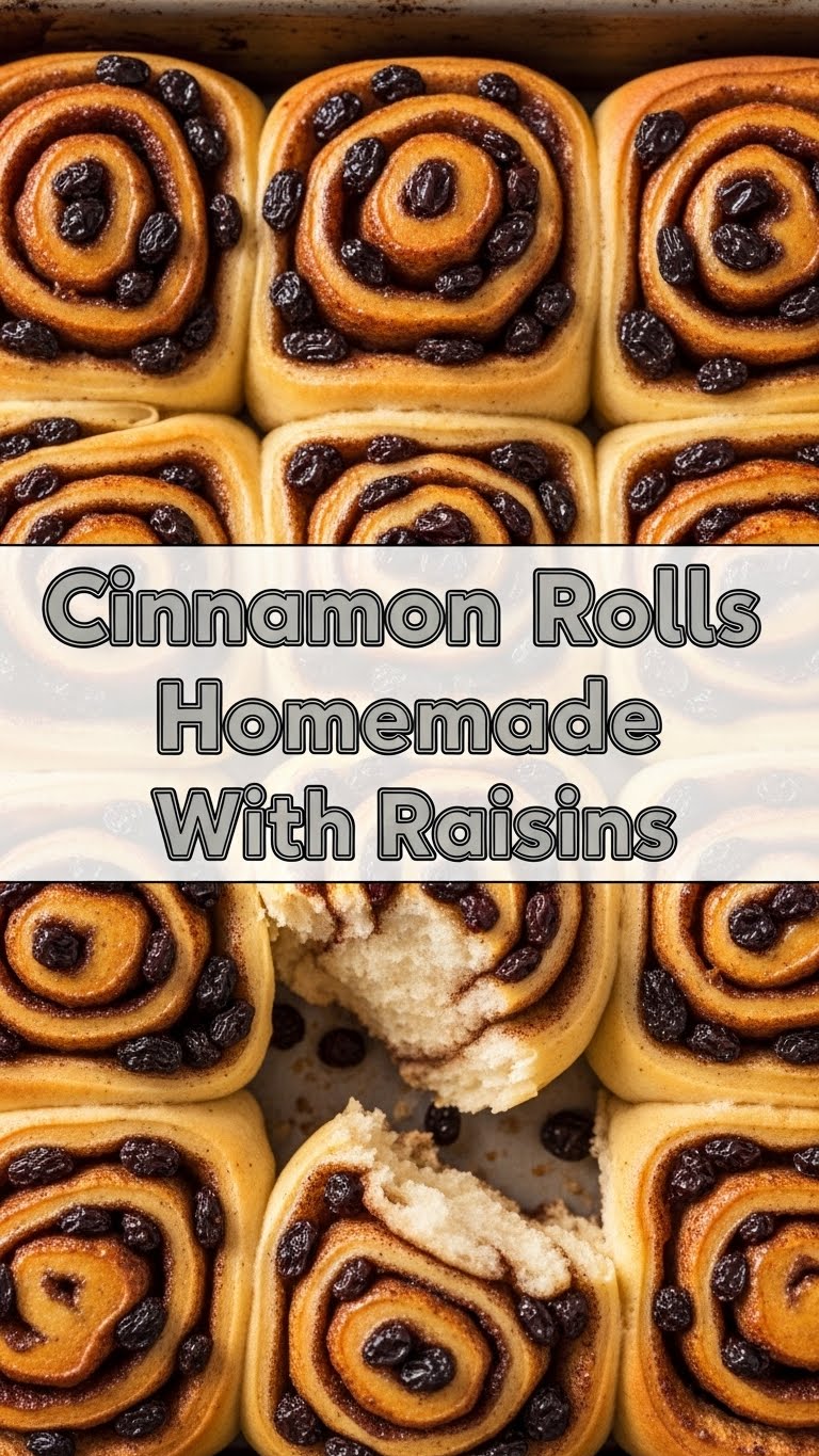 Cinnamon Rolls Homemade With Raisins