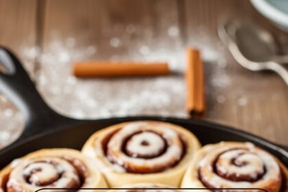 Cinnamon Rolls In Cast Iron Skillet