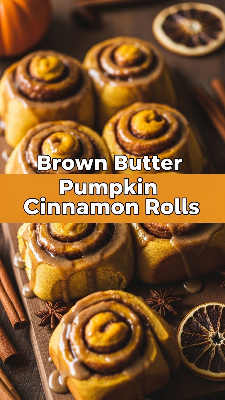 Brown Butter Pumpkin Cinnamon Rolls