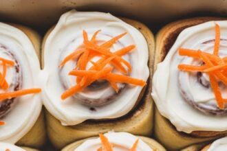 Carrot Cake Sourdough Cinnamon Rolls