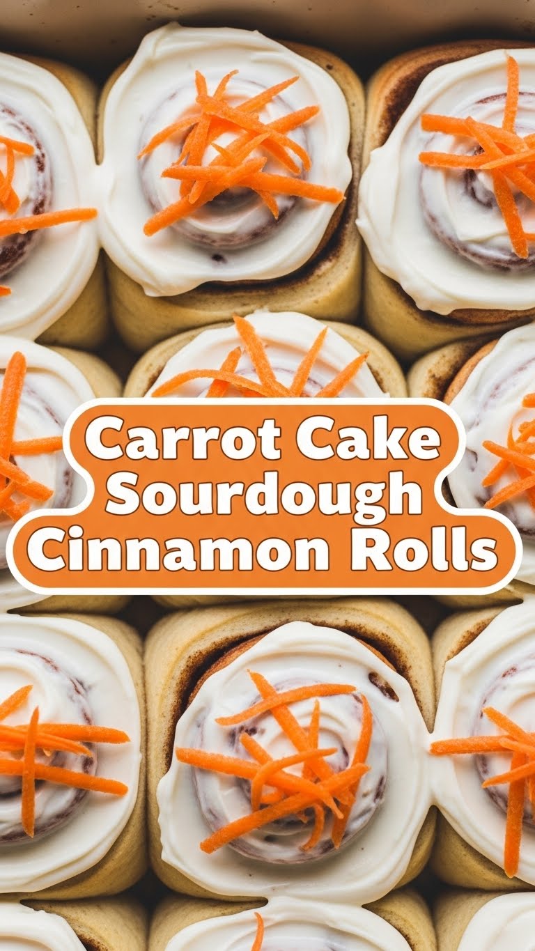 Carrot Cake Sourdough Cinnamon Rolls