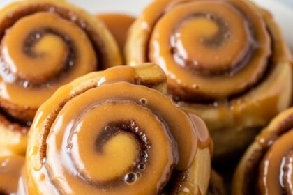 Butterscotch Glazed Cinnamon Rolls