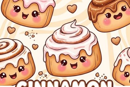 Cinnamon Rolls Drawing Cute