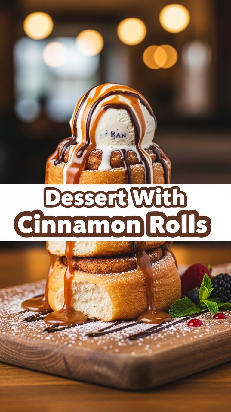 Dessert With Cinnamon Rolls