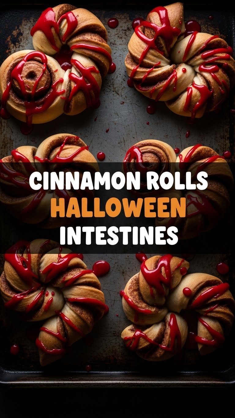 Cinnamon Rolls Halloween Intestines