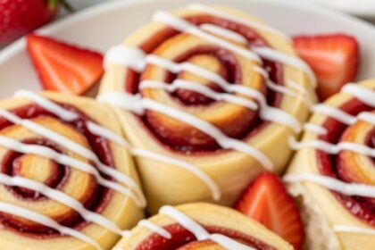 Strawberry Filled Cinnamon Rolls