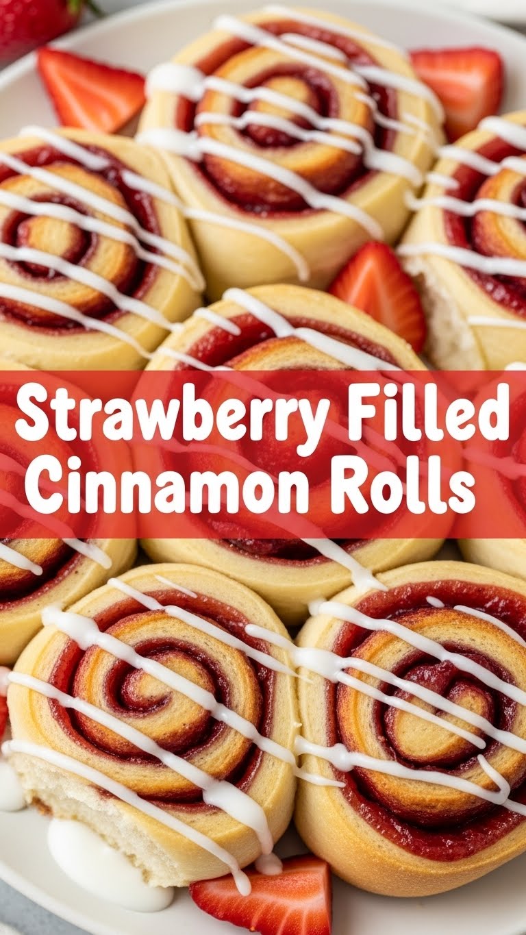 Strawberry Filled Cinnamon Rolls