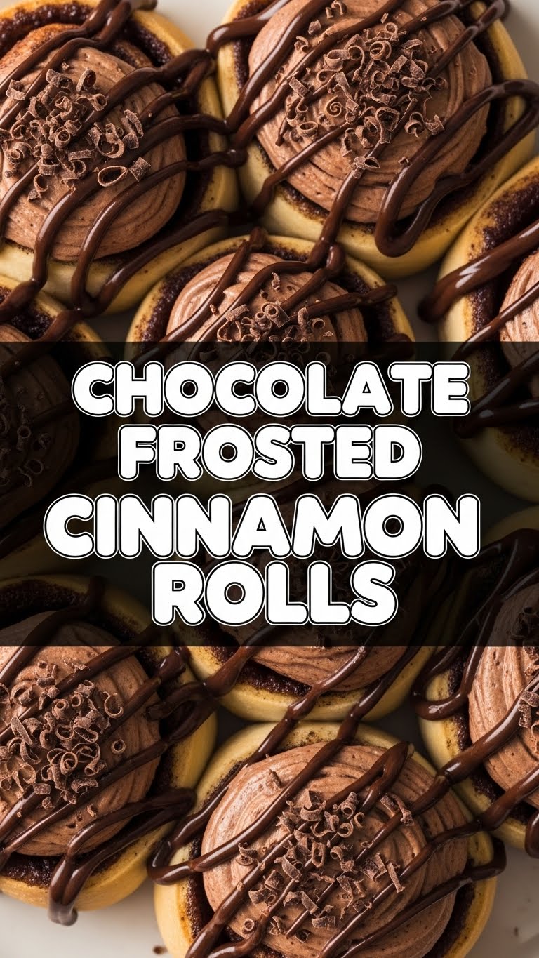 Chocolate Frosted Cinnamon Rolls