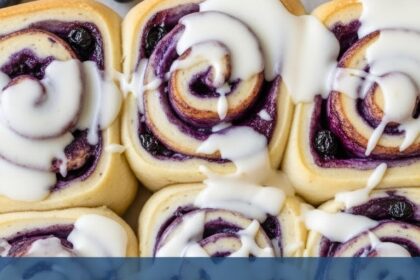Blueberry Cheesecake Cinnamon Rolls