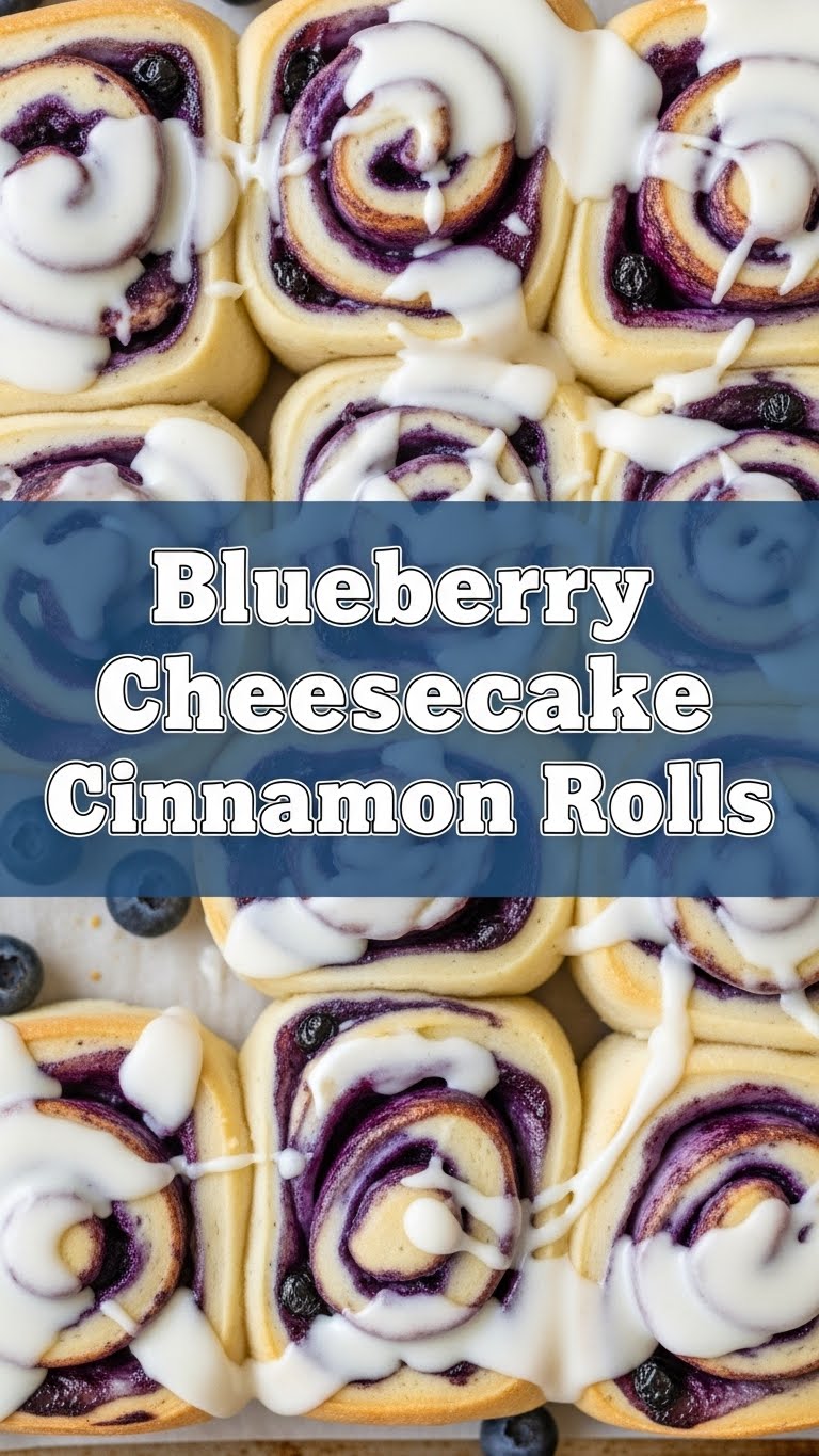 Blueberry Cheesecake Cinnamon Rolls