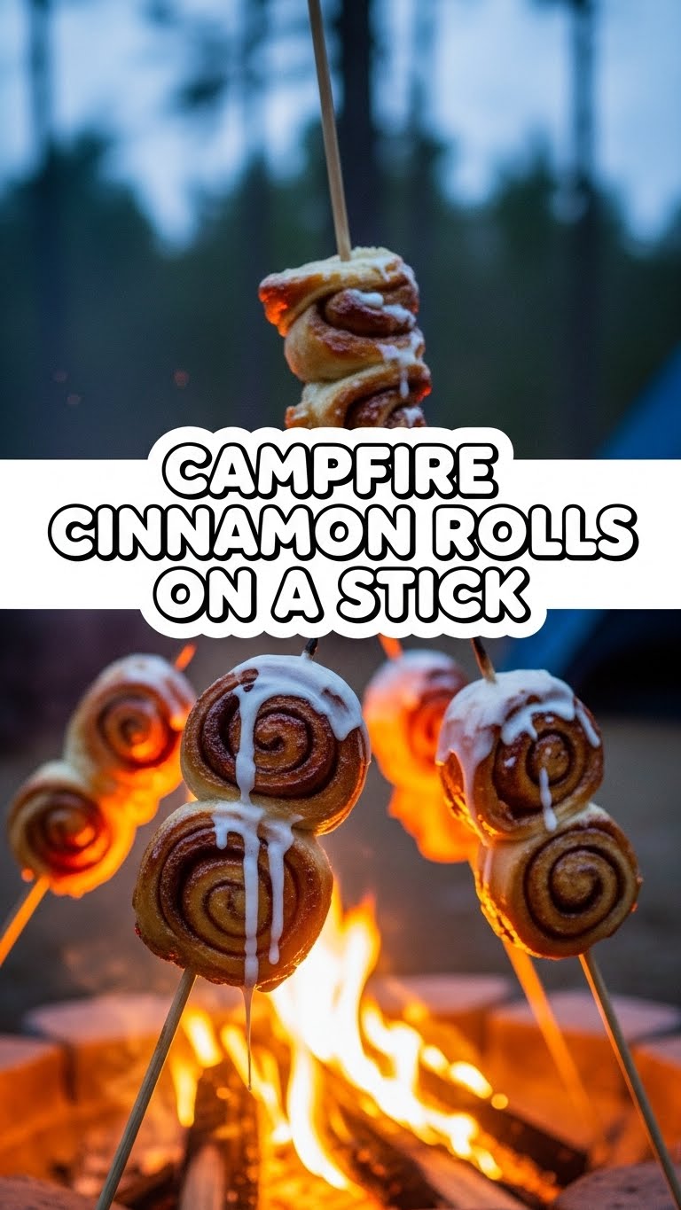 Campfire Cinnamon Rolls On A Stick