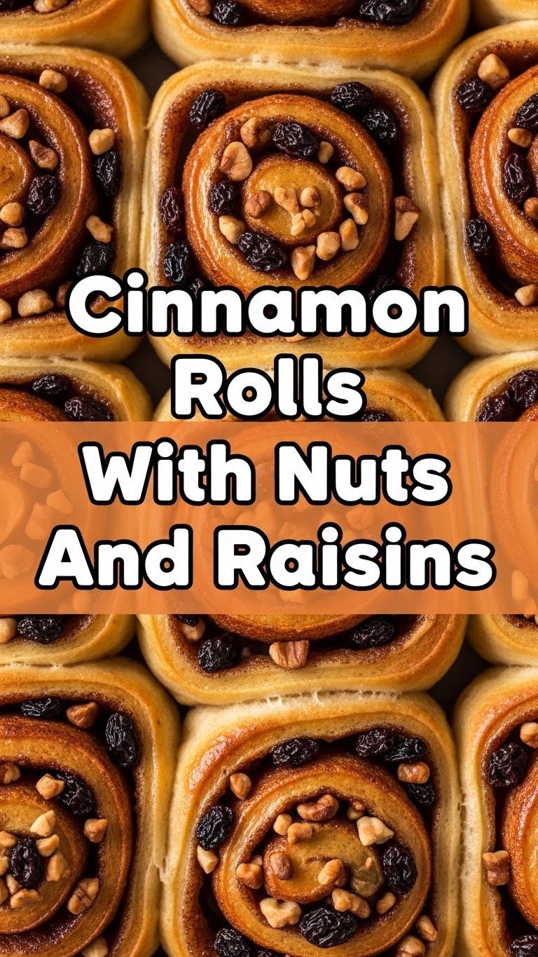 Cinnamon Rolls With Nuts And Raisins