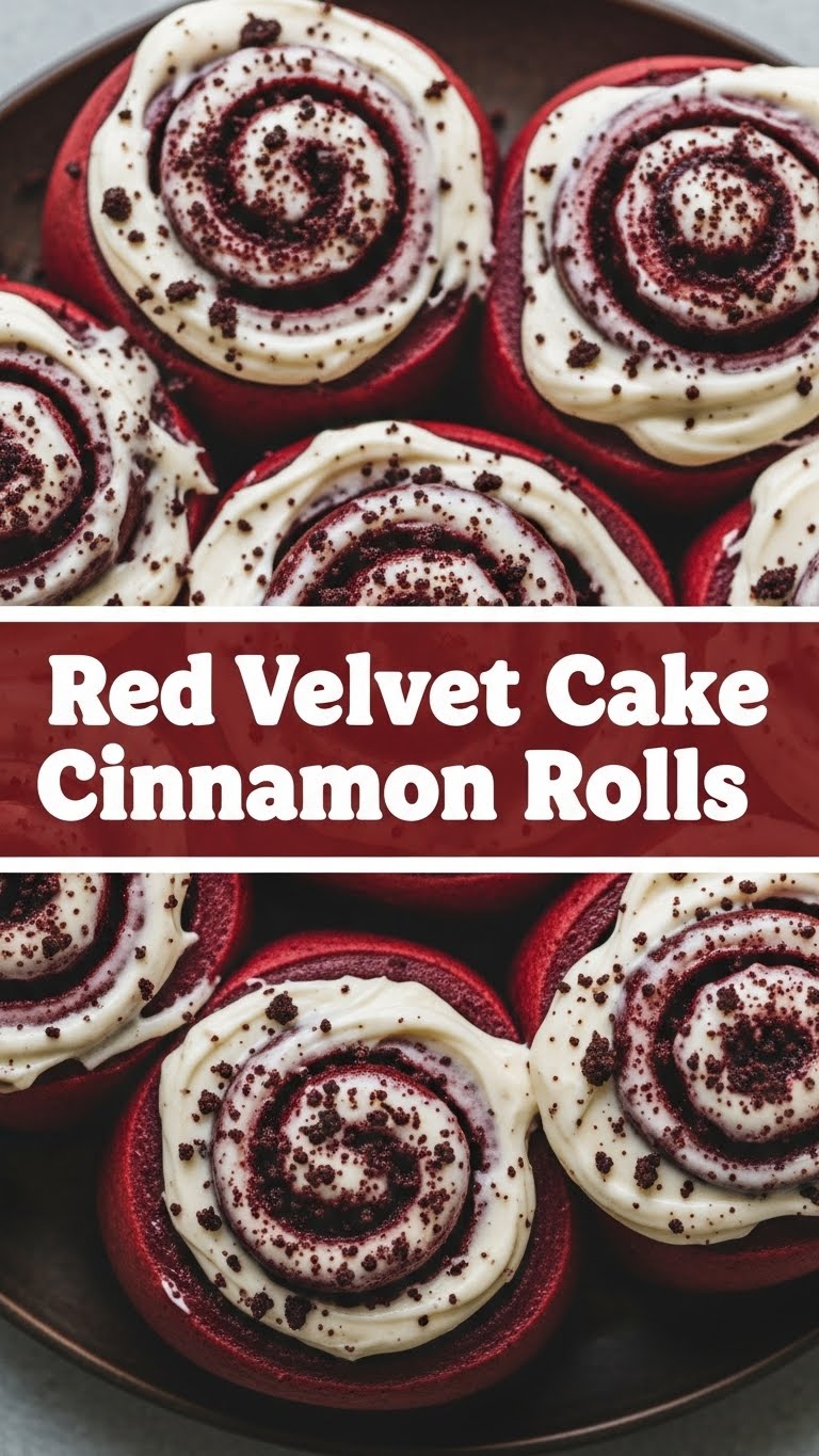 Red Velvet Cake Cinnamon Rolls