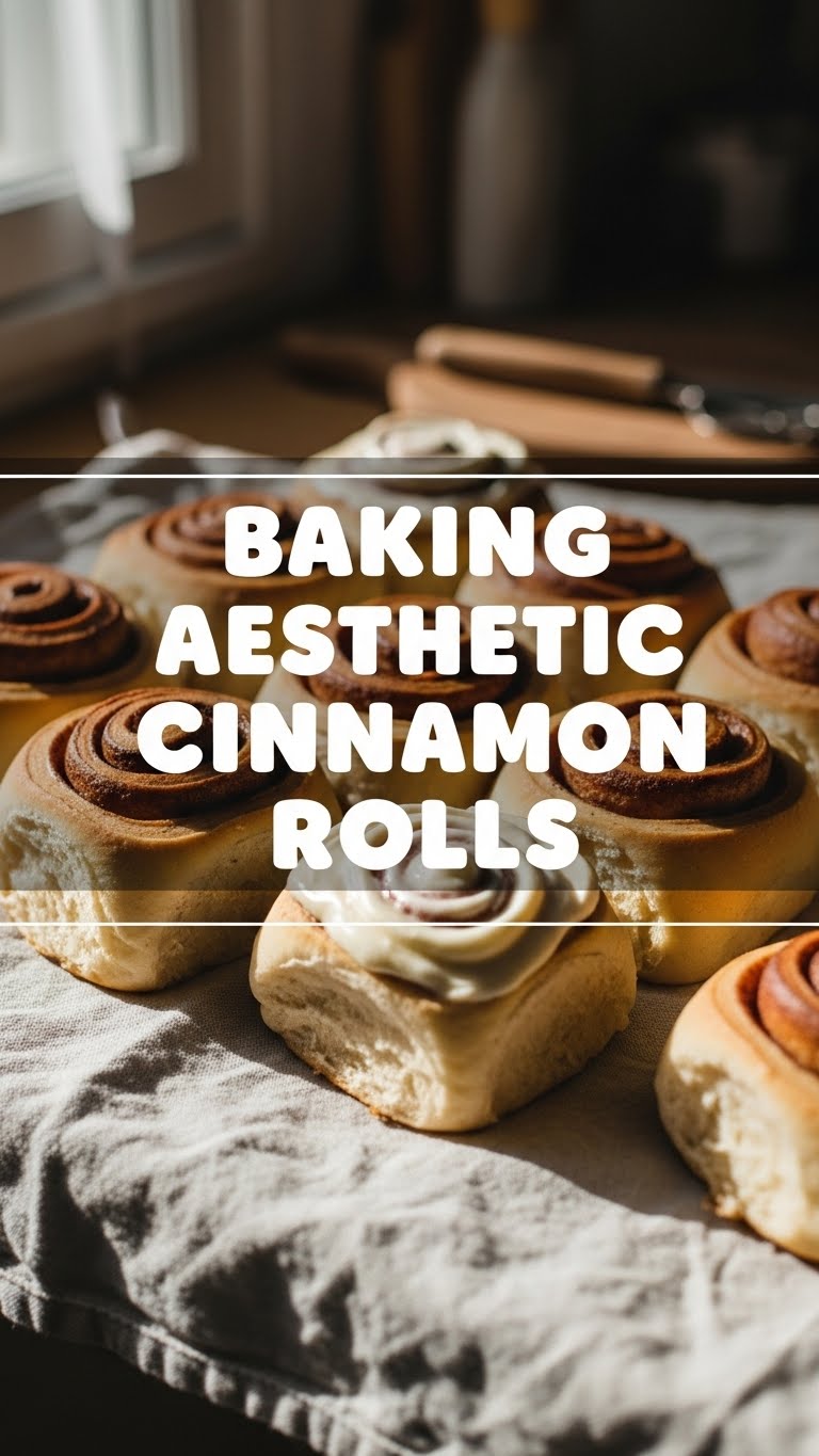 Baking Aesthetic Cinnamon Rolls